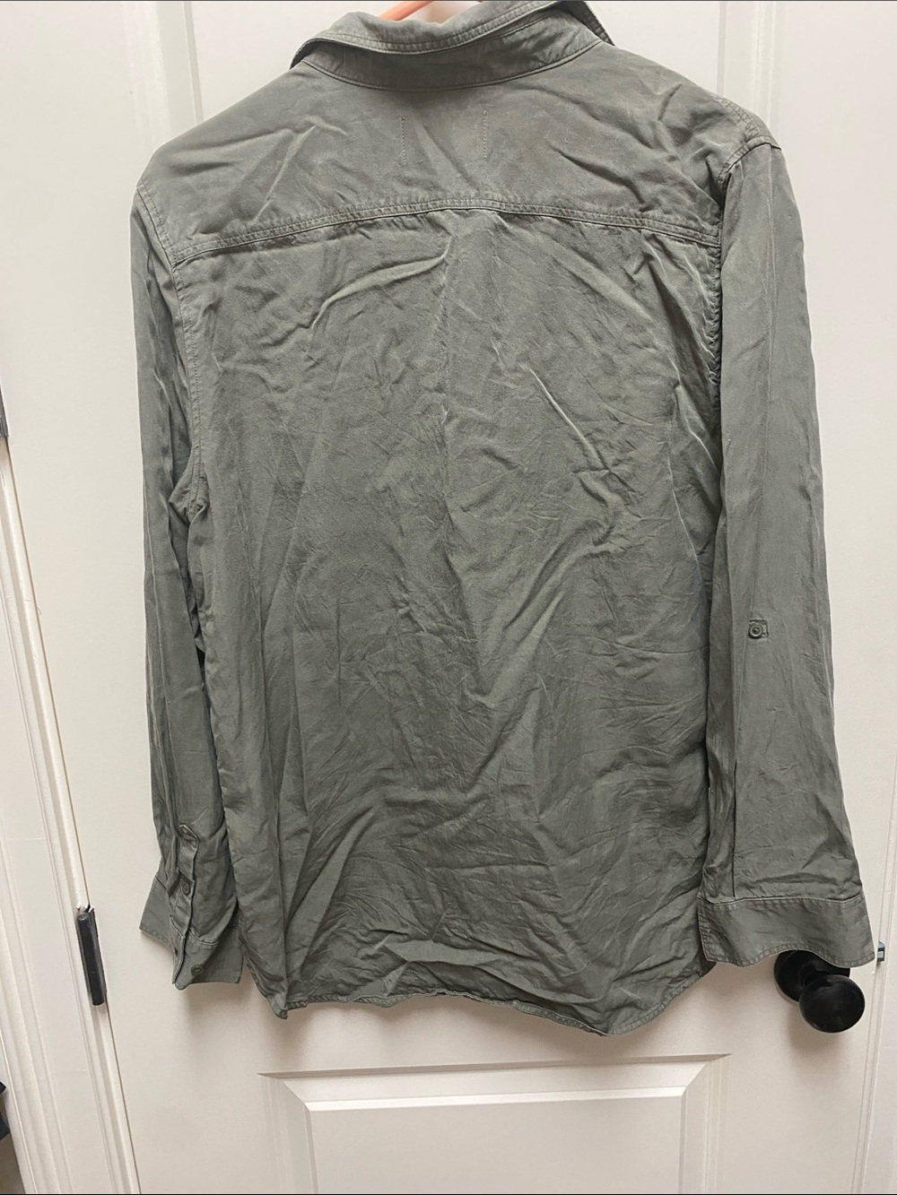 Babaton button up shirt Olive Green Size L - Picture 5 of 7